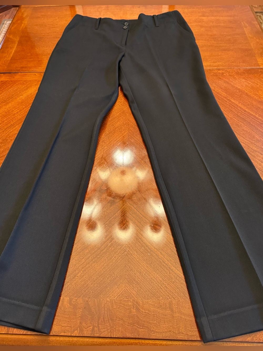 INC International Concepts Pants Black Straight-Leg Dress Trousers Size - 12